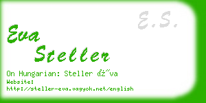 eva steller business card